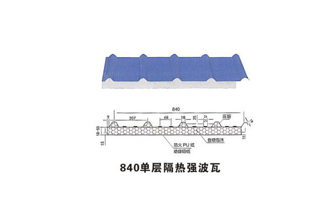 840單層隔熱強(qiáng)波瓦